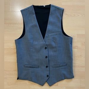 State and Liberty ATHLETIC FIT STRETCH SUIT VEST - HEATHERED GREY size 40